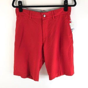 Sligo Mens Pete Shorts UV Protection Moisture Wicking Elastic Waist Red 30